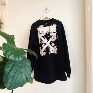 Off-White Black Sweatshirt Dress